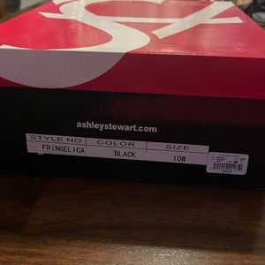 Black sandals with sliver detail